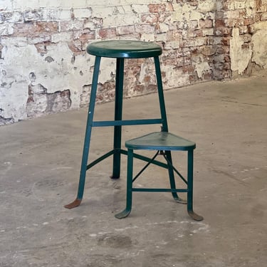 Vintage Swing Out Step Stool Industrial Seating 