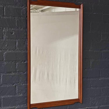 Mid-Century Modern Sculpted Walnut Wall Mirror, c.1950’s 
