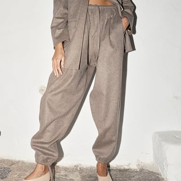Taupe Loden Wool Kendo Pants