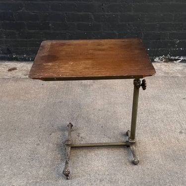 Antique Height Adjustable Artist Swivel Reading Drafting Table, c.1940’s 