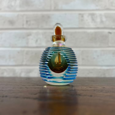 Vintage Murano Italian Art Glass Sommerso Perfume Bottle with Exquisite Colors 