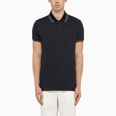 Etro Blue Short-Sleeved Polo Shirt With Logo Embroidery Men