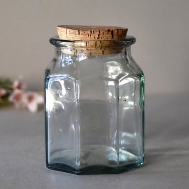 Vintage Glass Jar Cork Lid Retro Storage Jar Home Decor 