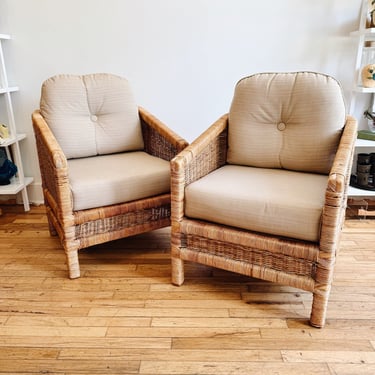 Rattan Chair with Sunbrella Cushions