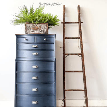 Deep Sea Blue Tall Dresser