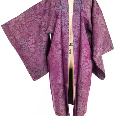 Purple Jacquard Kimono