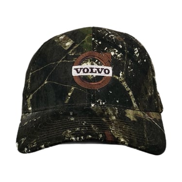 Vintage Y2K Volvo Mossy Oak Camouflage Strap Back Hat Cap 