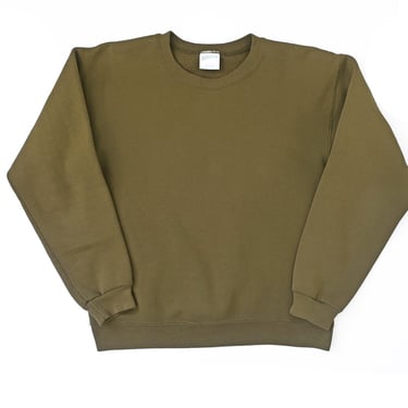 sun faded sweatshirt / 90s sweatshirt / 1990s Cheetah olive green sun faded crew neck sweatshirt Small 
