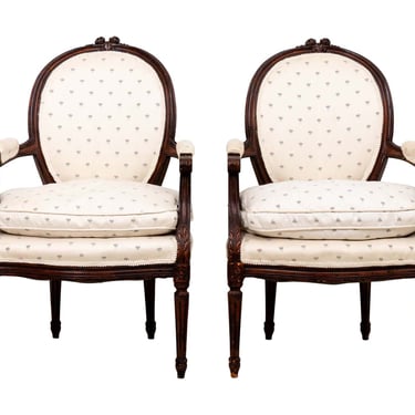 Pair French Style Arm Chairs