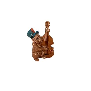 Mini Ceramic Monkey With Violin 