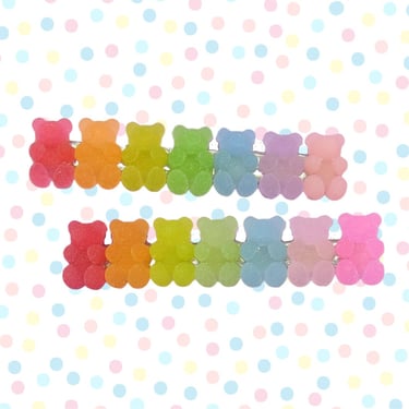 Gummy Bears Hair Clip Rainbow Candy Barrette Kawaii Sweets 