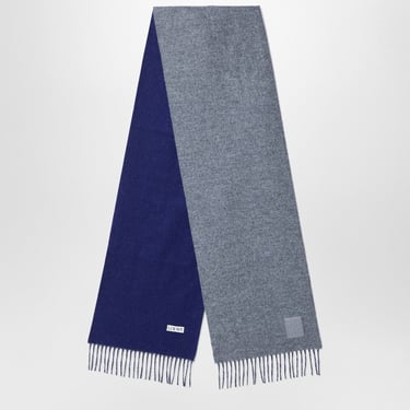 Loewe Grey/Blue Wool And Cashmere Scarf Men