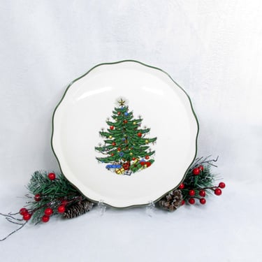 Vintage Cuthbertson Original Christmas Tree Cake Plate Made in England 