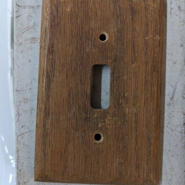 Wooden Single Toggle Light Switch 3 x 4