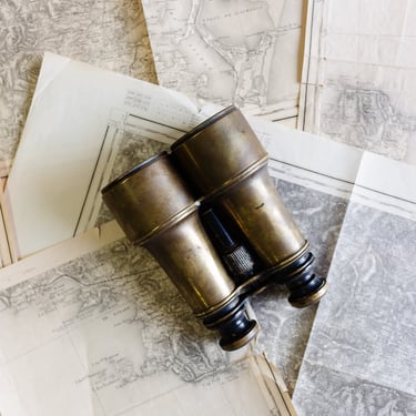 19th century french brass field binoculars