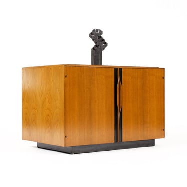 Mid Century Vintage Walnut Nightstand / Bedside Cabinet — John Kapel for Glenn of California — Two Door 