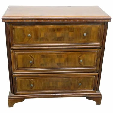 Unique Burled Walnut Italian Inlaid Commode Dresser Chest Floyer Cabinet