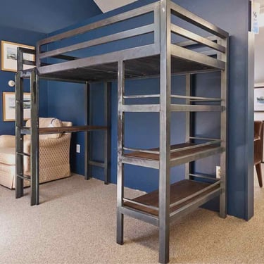 Restoration Hardware Twin 'Industrial Loft Study' Bunkbed