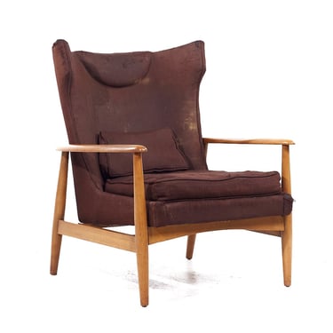 Lawrence Peabody Mid Century Wingback Lounge Chair - mcm 