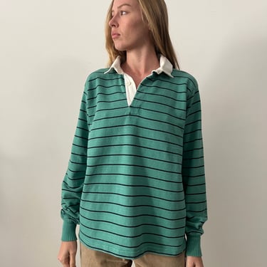 Seafoam Striped Rugby Jersey