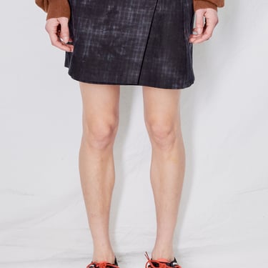 Flannel Print Mini Skirt