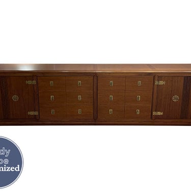 134.5" Unfinished 6 Drawer 4 Door Vintage Buffet #08258