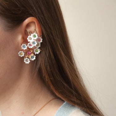 2804a / floral cluster earrings 