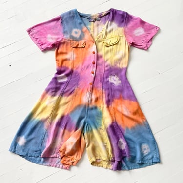 1980s Tie-Dye Cotton Romper 