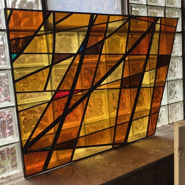 Large Trapezoid Stained Glass Various Colors