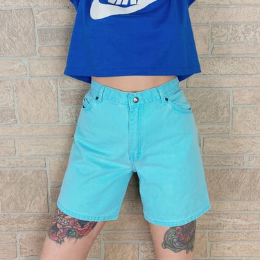 Arizona 90's Aqua Denim Shorts / Size 26 