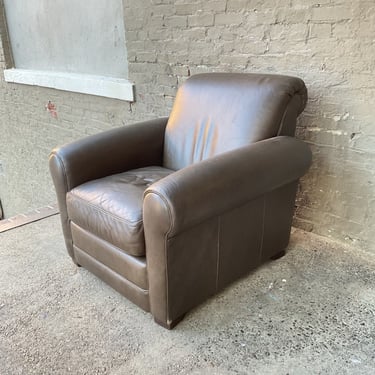 Art Deco Style Leather Chair by Scan