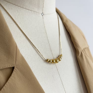 dainty gold necklace vintage gold bead chain necklace 