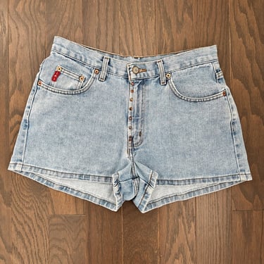 90s LEI Denim Shorts | Mid Rise Denim Shorts | Studded Denim Shorts | l.e.i. jeans shorts | 100% Cotton Denim Shorts | Size 9 Small Medium 
