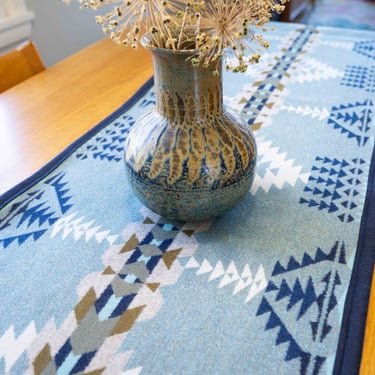 Table Runner, Meditation/Prayer Alter Wool Cloth - Rancho Arroyo Shale  - Reversible 64" x 17" - Handcrafted in Portland, Oregon 