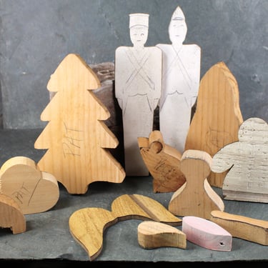 Set of 13 Wooden Patterns for Woodcut Christmas Ornaments & Decorations | Homemade Woodcut Patterns 