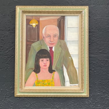Original Portrait of an Artist and his Daughter
