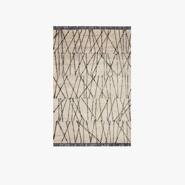 Chris Loves Julia x Loloi Alice Rug in Cream/Charcoal