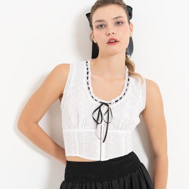 Eyelet Tie Top