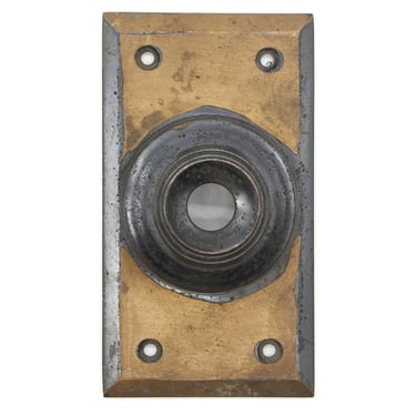 Vintage 4.25 in. Classic Brass Doorbell Cover