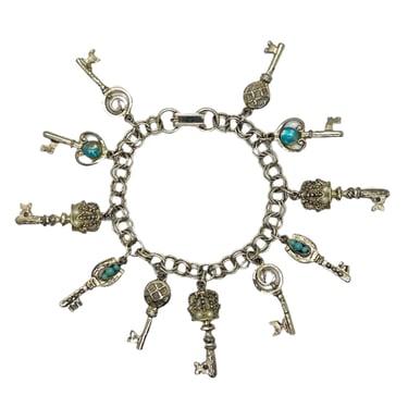 1960’s Skeleton Key Charm Bracelet