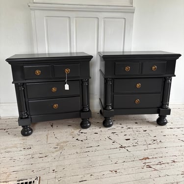 Pair of Stunning Black Nightstands