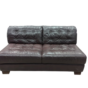 Purple Leather Loveseat