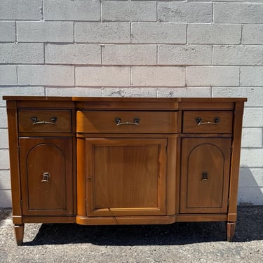 Antique Buffet Breakfront Cherry Wood Cabinet Console Tv Stand Server Storage Traditional Regency Vintage Entry Table CUSTOM PAINT AVAIL 