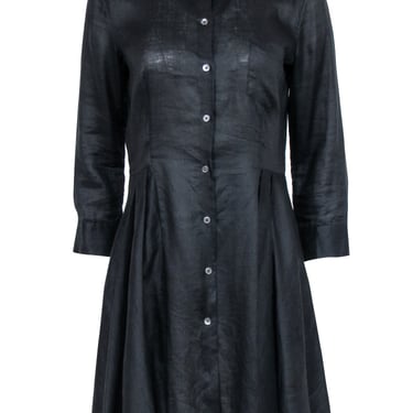 Theory - Black Long Sleeve Shirt Dress Sz 8