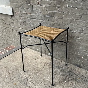 Iron & Bamboo Side Table