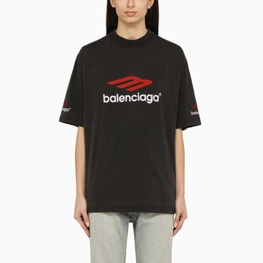 Balenciaga Black Cotton Sweatshirt With Logo Women