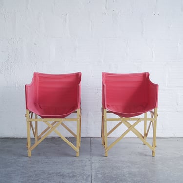Italian Canvas Folding Chairs