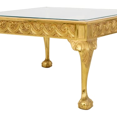 Louis XV Style Gilt Bronze Glass Top Coffee Table