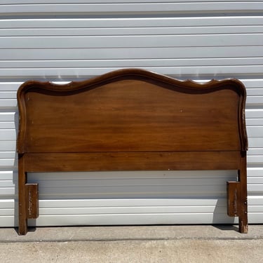 Antique Wood Queen Headboard French Provincial Bed Bedroom Country Empire Shabby Chic Regency Cane Hollywood Shabby Chic Cottage Bohemian 