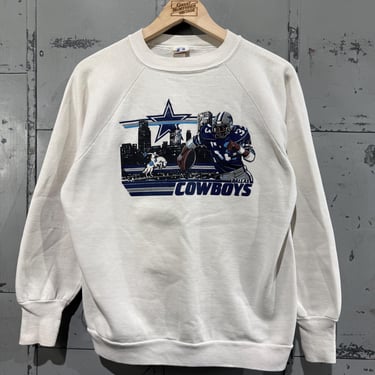 Vintage 1980s Dallas Cowboys Raglan Crewneck sweatshirt  Retro NFL 